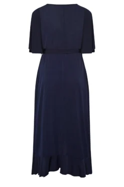 YOURS LONDON Curve Navy Blue Short Sleeve Ruffle Wrap Maxi Dress 11 YOURS LONDON Curve Navy Blue Short Sleeve Ruffle Wrap Maxi Dress -Outlet Stylo Wise Store f30e2f72 990f 4d 162143 Y scaled