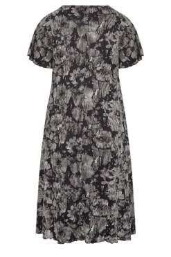 YOURS Curve Black Floral V-Neck Lace Dress -Outlet Stylo Wise Store f43e5bda 1074 44 301886 Y scaled