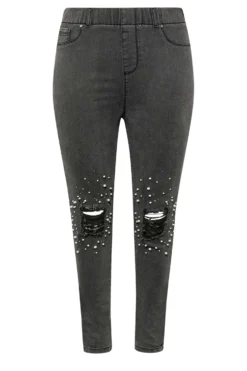 YOURS Curve Black Embellished Knee Stretch GRACE Jeggings -Outlet Stylo Wise Store f5761663 3213 4c 143082 X scaled