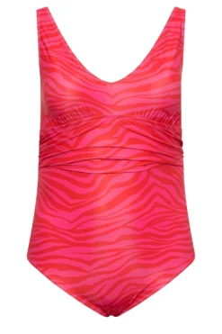 YOURS Curve Hot Pink Zebra Print Plunge Swimsuit -Outlet Stylo Wise Store f5adc00d 8747 49 150309 X scaled