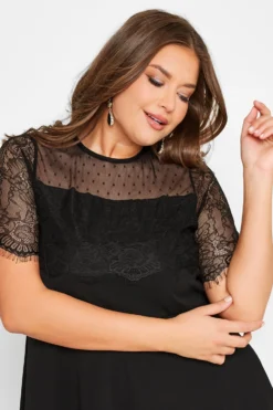YOURS LONDON Curve Black Lace Sleeve Skater Dress 8 YOURS LONDON Curve Black Lace Sleeve Skater Dress -Outlet Stylo Wise Store f6050722 f5dc 4a 161906 D scaled