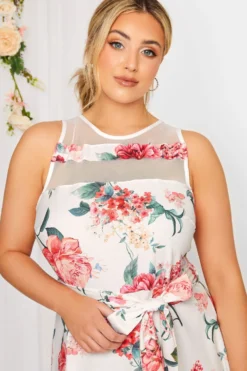 YOURS LONDON Curve White & Pink Mesh Floral Skater Dress 8 YOURS LONDON Curve White & Pink Mesh Floral Skater Dress -Outlet Stylo Wise Store f60bd4ef b115 49 162040 D scaled