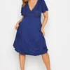 YOURS Curve Blue Crochet Detail Dress