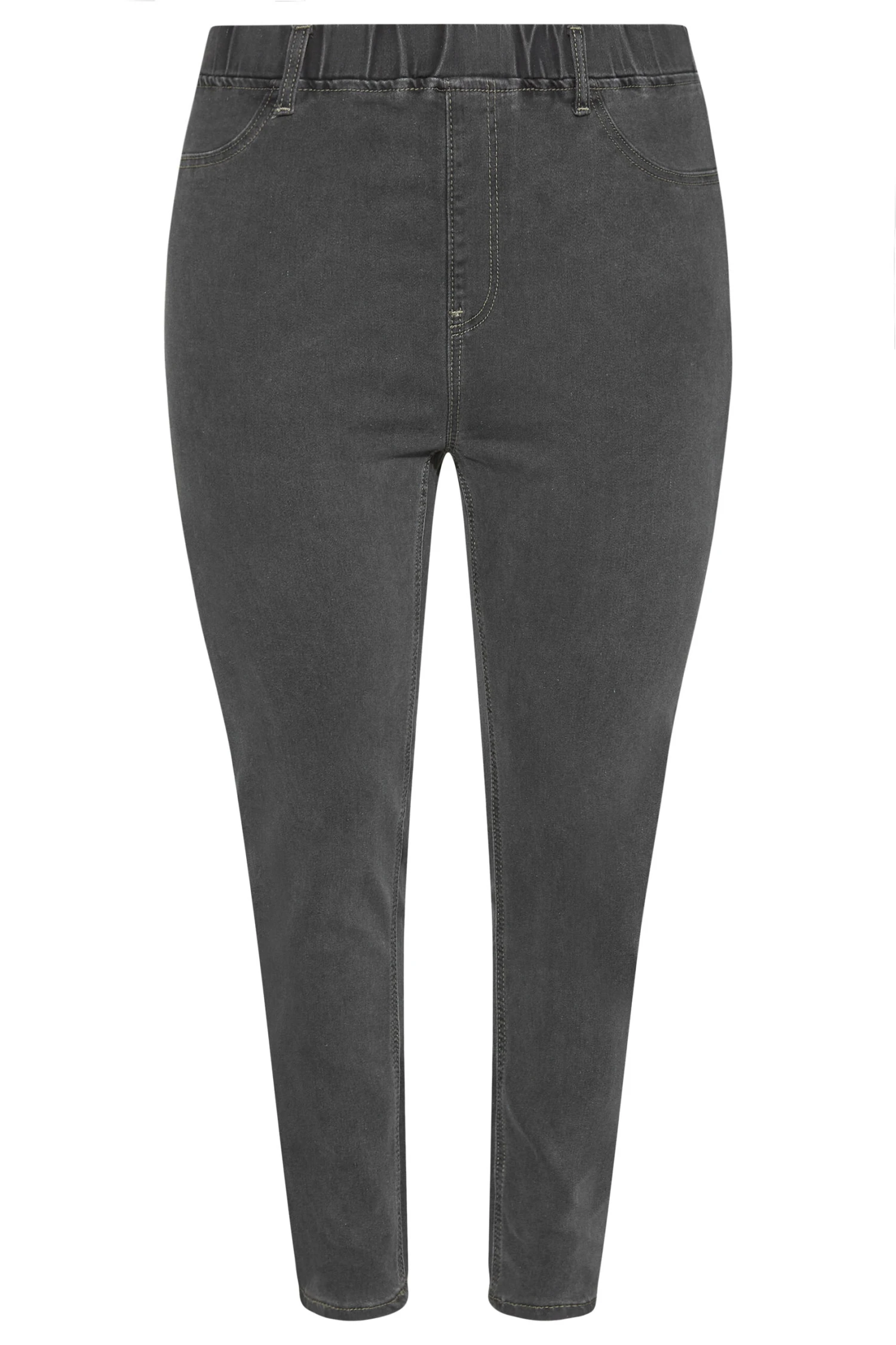YOURS Curve Grey Stretch GRACE Jeggings 3 YOURS Curve Grey Stretch GRACE Jeggings - Image 3