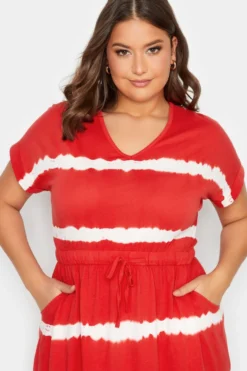 YOURS Curve Red Tie Dye Midi Dress -Outlet Stylo Wise Store f93b2e91 6379 43 137270 D scaled