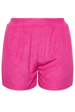 YOURS Curve Pink Towelling Beach Shorts -Outlet Stylo Wise Store fa0ebb6f a514 43 150353 X scaled