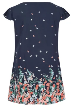 YOURS Curve Navy Blue Butterfly Print Blouse -Outlet Stylo Wise Store fac08fc4 fdac 48 131851 Y scaled