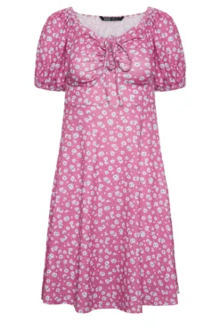 YOURS PETITE Curve Pink Daisy Print Ruched Front Dress 10 YOURS PETITE Curve Pink Daisy Print Ruched Front Dress -Outlet Stylo Wise Store fcd6a8d2 2d3c 4d 174519 X scaled