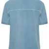 YOURS PETITE Curve Blue Short Sleeve Shirt
